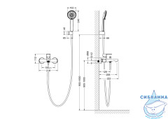 Смеситель для ванны Aquatek Оберон AQ1249CR (хром)