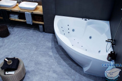 Акриловая ванна Aquatek Поларис-2 155х155 с каркасом
