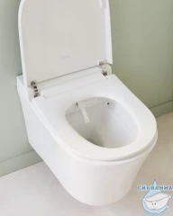 Инсталляция Jacob Delafon с кнопкой смыва в комплекте с унитазом Jacob Delafon Seine c сиденьем Soft close (микролифт) легкосъёмное E34360-00