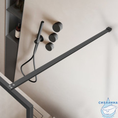 Walk-in Vincea Walk In HS 120 профиль вороненая сталь, стекло рифленое VSW-1HP120FLGM