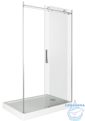 Дверь в нишу Bas Galaxy  WTW-160-C-B профиль черный, стекло прозрачное