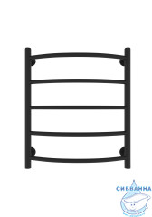 Полотенцесушитель водяной Санприз Классик П5 50х60 (нижнее подключение) (черный матовый)