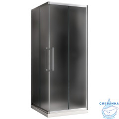 Душевое ограждение ABBER Schwarzer Diamant AG02080MH 80x80 профиль хром, стекло матовое (без поддона)