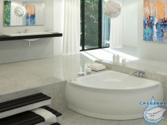 Ванна из литьевого мрамора Esse Sicilia 146x146