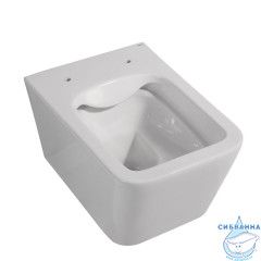 Унитаз подвесной безободковый Abber Rechteck AC1201 с сиденьем Soft Close (микролифт) (белый)