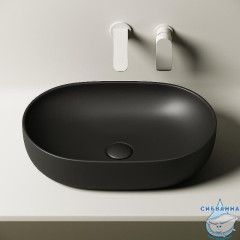  Раковина на столешницу 60 см Ceramicanova Element CN6047MB (черный матовый)