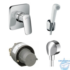 Встраиваемый смеситель с гигиеническим душем Hansgrohe Logis Set