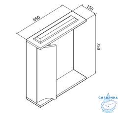 Шкаф-зеркало Am.Pm Like 65 см M80MPL0651WG белый глянец