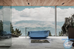 Ванна из полиэфирной смолы ABBER Kristall 170х80 AT9706Saphir синяя