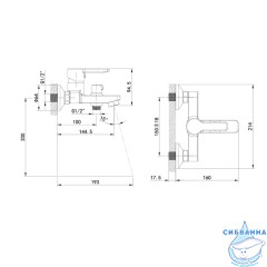 Смеситель для ванны Iddis Sena SENSB00i02WA