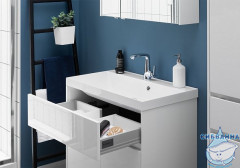 Тумба Aquanet Латина 80 белый с раковиной Орлеан 80 179839