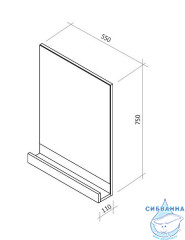 Зеркало Ravak 10° 55 белый X000000848