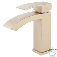 Смеситель для раковины ABBER Wasserfall AF8610G (золото матовое)