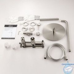 Душевая система ABBER Emotion 316 AF8819BST скрытого монтажа без излива, брашированная сталь
