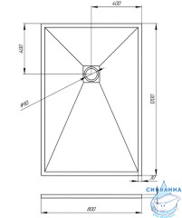 Поддон из искусственного камня Veconi 120x80 TZW21B-128-R1