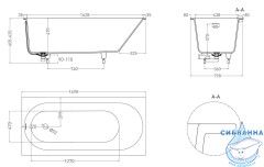 Ванна из искусственного камня Salini Ornella Kit 170x80 (материалS-Stone, белый матовый)