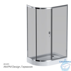 Душевое ограждение AM.PM Like Solo Slide 120х80 W83G-302U120CG64 профиль хром, стекло тонированное (без поддона)