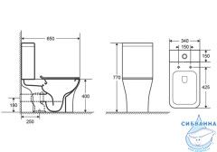 Унитаз напольный безободковый Aquatek Optima Square AQ4411-00 с бачком и сиденьем Soft Close (микролифт)