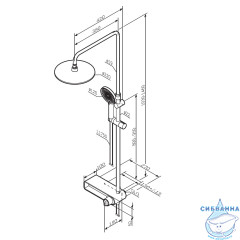 Душевая система Am.Pm X-Joy 220 1 режим F0785A622 (черный матовый)