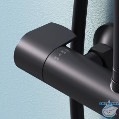 Душевая система Am.Pm X-Joy 230 1 режим F0785A422 (черный матовый)