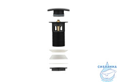 Донный клапан для раковины Aquatek AQ6004MB (черный матовый)