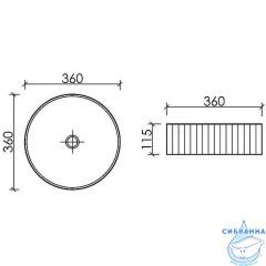  Раковина на столешницу 36 см Ceramicanova Element CN6057MHL (голубой)