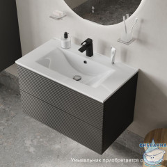 Тумба подвесная, 80 см, темно-серый, Bild, IDDIS, BIL80G0i95 подходит умыв. 0138000i28
