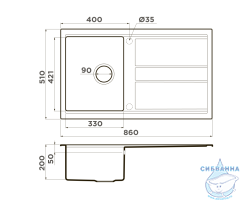Кухонная мойка Omoikiri Kitagawa 86 GB графит