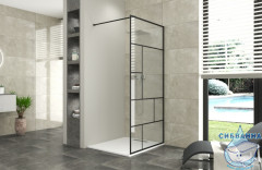 Душевое ограждение Encanto Belloblack 90 см профиль черный, стекло прозрачное EG090.6414B