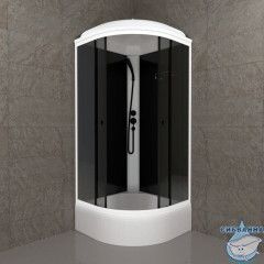 Душевая кабина Тритон Грей-Блэк 90x90 В профиль белый, стекло грей Щ0000067303