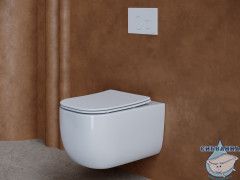 Унитаз подвесной безободковый Ceramicanova Noel Rimless CN3013 с сиденьем быстросъемным Soft Close (микролифт)