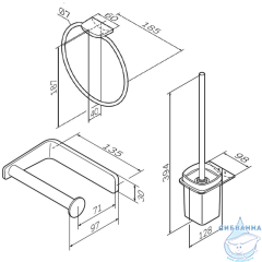 Набор аксессуаров для ванной комнаты AM.PM Inspire V2.0 AK50T0803W