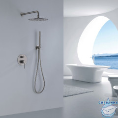 Душевая система Abber Emotion 250 1 режим AF8818NG  (никель)