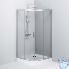 Душевое ограждение AM.PM Gem 100x100 W90G-401-100WT профиль хром, стекло прозрачное (без поддона)