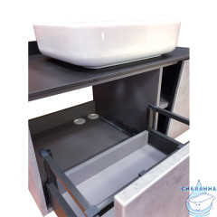 Тумба подвесная Comforty Эдинбург 90 бетон светлый с раковиной Comforty Y9378