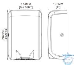 Высокоскоростная автоматическая сушилка для рук SantiLine SL-8007 (нержавеющая сталь матовая)