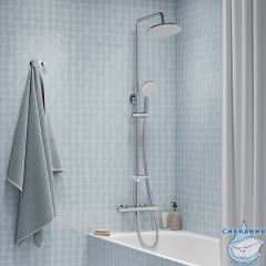 Душевая система с тропическим душем с термостатом, хром глянцевый, Kero, IDDIS, KERSB0Ti06