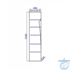 Пенал подвесной Aqwella Clarberg Papyrus Wood 35, светлое дерево