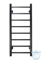 Полотенцесушитель электрический Санприз Аврора П8 30х80  (черный матовый) (подключение универсальное)