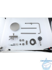 Душевая система Frap F24807-9 250 1 режим (оружейная сталь)