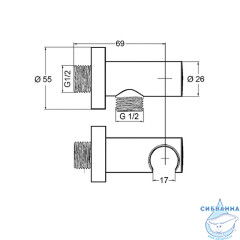 Шланговое подсоединение Kludi 60547N0-00 (брашированное золото)