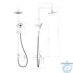 Душевая система Lemark Minima 230 1 режим LM3862C (хром)