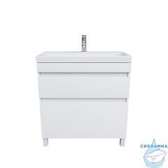 Тумба с умывальником напольная с ящиками, белая, 80 см, Zodiac, IDDIS, ZOD8CBFi95K  подходит ум. 3508000i28