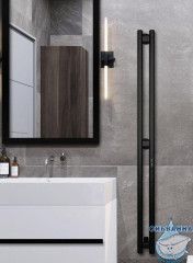 Полотенцесушитель электрический Indigo Style (с таймером) 10х120 черный муар (с возможностью скрытого подключения, подключение R/L)