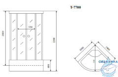 Душевая кабина Timo Lux T-7700 100х100