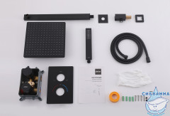 Душевая система Abber Weiss Insel 250 1 режим AF8051B (черный матовый)