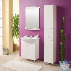 Зеркало с полкой Акватон Минима 65, белый