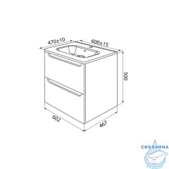 Тумба с умывальником Iddis Edifice 60 см белый глянец EDI60W0i95