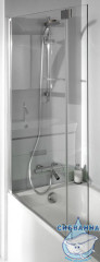 Шторка для ванны Jacob Delafon Bain Douche NEO 112 см E4930-GA профиль хром, стекло прозрачное