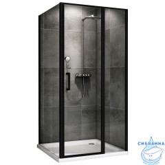 Душевое ограждение ABBER Sonnenstrand 120x100 профиль черный, стекло прозрачное AG04120BS-S100B (без поддона)